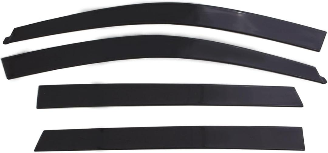 Auto Ventshade [AVS] Low Profile Rain Guards for 2016 - 2023 Toyota Tacoma Double Cab | Window Vent Visors, 4 pcs. - Dark Smoke | 994036