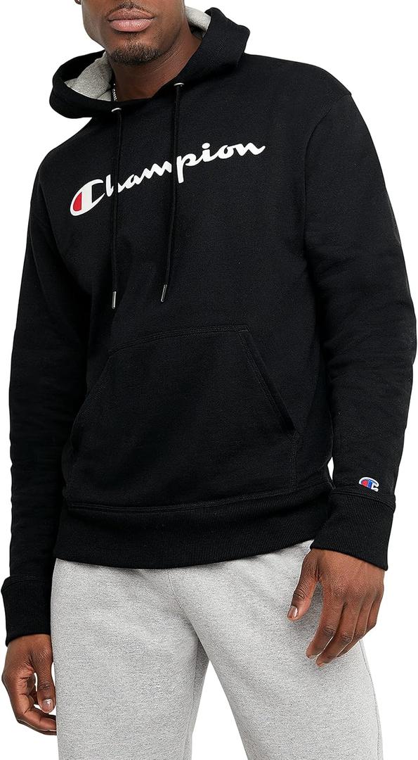Champion Men's Pullover Fleece Hoodie, Standard Fit, Midweight, Script Logo, (XX-Large)