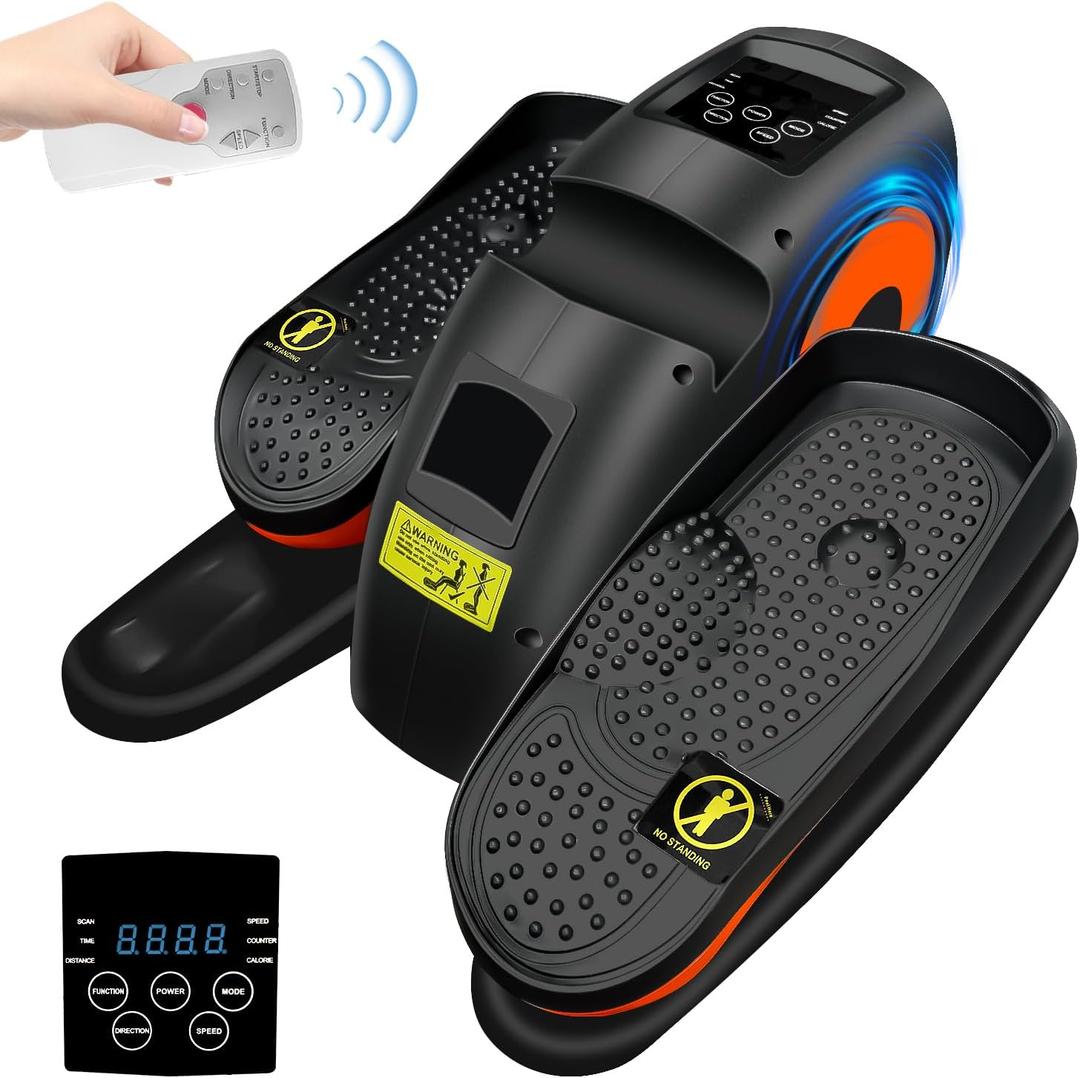 QYIQYA Under Desk Elliptical Elliptical Machines, Portable Mini Elliptical for Home, Under Desk Bike Pedal Exerciser Exerciser for Seniors