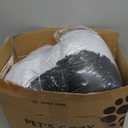 PetJett Calming Dog Beds Large Sized Dog - 36'' Round Bed, Anti-Slip & Washable Super Soft Donut Bed, Fluffy Faux Fur Anti-Anxiety Premium Comfort Pet Bed, Fits Dogs up to 80 lbs - Bright Grey