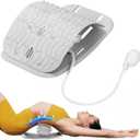 Ergonomic Lumbar Support Board, Lower Back Stretcher Adjustable Air Compression Mat Spinal Decompression Device, Back Stretcher for Lower Back Pain Relief,Ideal for Adults at Home or Work(grey)