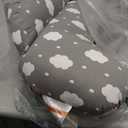 Momcozy Original Nursing Pillow for Breastfeeding-Pioneering Safety Fence- Wider Feeding Pillows for More Support for Mom & Baby- Easier Nursing & Hand Free- Fit for All, Removable Cotton Cover (Grey)