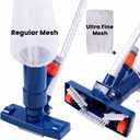 Upgraded Swimming Pool Spa Jet Vacuum Cleaner with Brush & 56" Pole,for Above Ground/Inflatable Pool,Hot Tub,Pond, Spa, Lake and Fountain