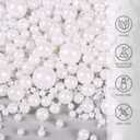 3 x White Pearl Sprinkles for Cake Decorating, Edible Pearls Sugar for Baking Cupcake Toppers Ice Cream Cookie Wedding Party Birthday Valentines Celebrations Supplies, 4.05oz