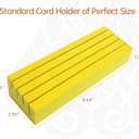 Playing Card Holders Deck Stand, Play Cards Holder for Kids or Elder People, Hands-Free Wood Holder Racks,Tray for Organizing Cards (2 Pack-Yellow)