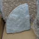 2 pcs Marble Shower Corner Shelf for Bathroom, 9 Inch Gray Veins and Soft White Marble Corner Shelves for Bath Wall Mounted Both Side Polished