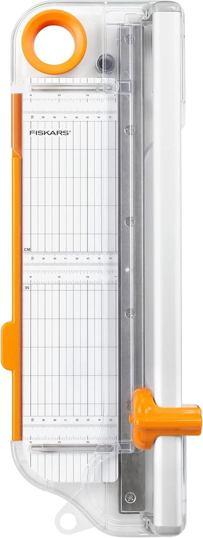 Fiskars Rotary Bypass Trimmer, Self-Sharpening Blade with Aluminum Rail, 12-Inch