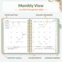 SUNEE 2026 Planner 5.9" x 8.3" – Dated Productivity Planner for Time Management - Daily,Weekly & Monthly Planner to Achieve Goals - Planner 2026 dated from January 2026 – December 2026,Grey Green