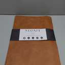 MOSAYT Vinyl Placemats Set of 4-12 X 17 Inch - Faux Leather 100% Waterproof Oil-Proof Wipeable PU Place Mats, Heat Resistant Reversible Table Mats for Kitchen, Dining, Outdoor (Reddish Brown)