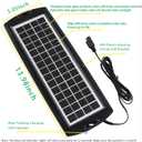 Sunway Solar Car Battery Trickle Charger & Maintainer 5W Solar Panel Power 12V Charger kit Portable Waterproof for Automotive RV Marine Boat Truck Motorcycle Trailer Tractor Powersports Snowmobiles