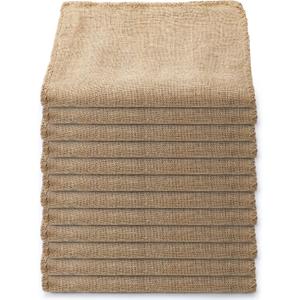 Windyun 12 Pack Potato Sack Race Bags Burlap Bags with Drawstring Natural Jute Reusable Root Vegetable Storage Gunny Sack for Food Strong Race for Birthday Party Game (18 x 24 Inch)