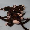 Hungdao 6 Packs Hanging Monkey Stuffed Jungle Animal Toy with Hook and Loop Jungle Party Hanging Decorations for Kids Classroom Birthday Party Decorations(24 Inch)