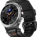 ULTIMAL Watch Band for Samsung Galaxy Watch 8 40mm/44mm/Classic 46mm Compatible with Samsung Watch Strap Bands for Men Sport Bands for Watch Rugged Premium TPU & Metal(Black+Black)