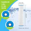 Pool Filter Cartridge Replacement for Unicel C-8316, Hayward XStream CC1500, CCX1500RE, CC1500RE, Filbur FC-1286, PXST150, 817-0150P, 23 5/16" x 8 15/16", 150 Sq.Ft, 1 Pack