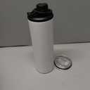 30 Pack Sublimation Water Bottle Blanks 20 oz Sublimation Sports Water Bottle with Handle Stainless Steel Sublimation Tumbler Blanks with Lids and Straws, Individually Box, White, DIY Gift