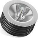 Dreyoo 1 Pcs 3 Inch End of Pipe Gripper Mechanical Plug, Steel Drain Pipe Cover with Galvanized Screw and Wing Nut for Outdoor Sewer Cleanout Drain