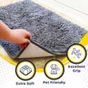 Muddy Mat® | Super Absorbent Door Mat Indoor, Microfiber Quick Dry Chenille Entryway Rug, Non-Slip Front Door Mat, Indoor Mats for Entryway, Machine Washable Pet Rug, Baby Blue 19"X30"