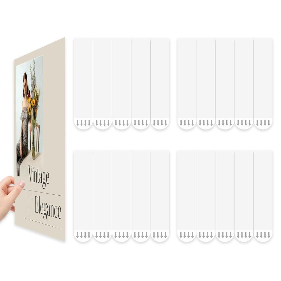 7 x 20-Pack Picture Hanging Strips, No Tools Wall Hanging Strips for Posters, Damage-Free Hanging Picture Hangers, Damage-Free Removal