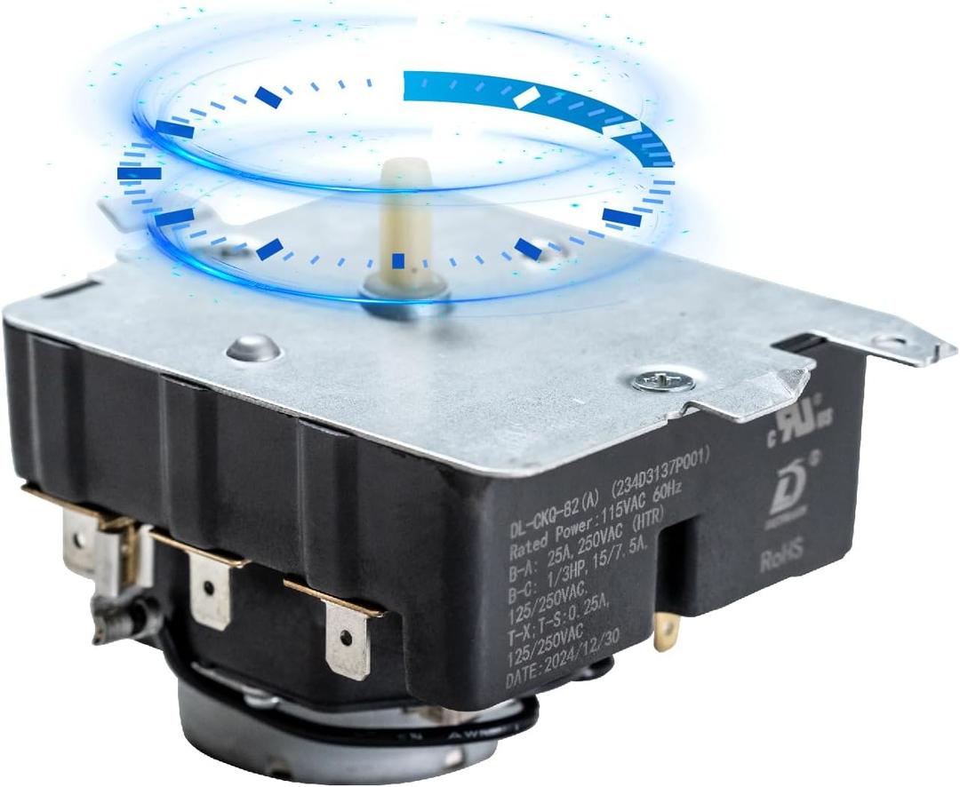 OEM WE4M533 Dryer Timer Compatible with GE Hotpoint, OEM WE4M533 Replaces These Parts: 234D1296P005 TMD1EM03 WE04M0533 WE4M364 WE4M533-24PK 3029574 AP5780508 EAP8690648 PS8690648