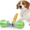 Bully Stick Bolt for Dogs Dog Treat Holder, Hold on to Last bite - Securely Firm to Help Prevent Choking, Dog Safety Device - Silicone Covering for Floor Protection and Noise Reduction (Green)