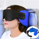 Travel Pillows for Airplanes, Neck Pillow with Eye Mask for Sleeping Long Flights, Travel Pillow for Car Road Trip, Car Headrest, FSA HSA Eligible Approved Travel Accessories, Black
