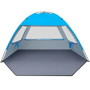 Gorich Beach Tent Sun Shelter for 3-10 Person with UPF 50＋ UV Protection, Lightweight & Easy Setup Beach Shade Canopy, Portable Beach Shade Tent Beach Cabana