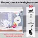 hygger Quiet Aquarium Air Pump 1.5 Watt Energy Saving Mini Oxygen Pump for 1-15 Gallon Fish Tank with Accessories White