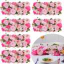 Flower Centerpieces for Tables - 6 Pack Wedding Arch Artificial Flowers Pink Arrangements Center Piece for Reception, Living Room, Kitchen, Dining Table Runner Decorations