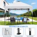 Pop Up Canopy, 10x10 FT Instant Outdoor Canopy Tent with Carrying Bag, 3 Adjustable Heights - Portable for Event, Parties, Camping and More Outdoor Activities