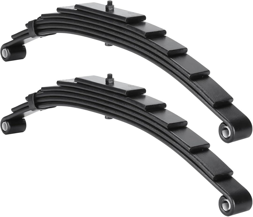 Youxmoto Trailer Leaf Springs 3500lbs for 7000lbs Axle- 6 Leaves Double Eye, 25-1/4" L, 1-3/4" Width, Fits SW6; Heavy Duty Steel Plate Springs, 2pcs