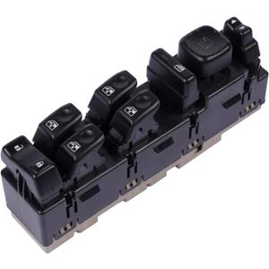 Front Left Driver Side Power Window Switch Replacement for Cadillac Escalade Chevy Avalanche Suburban Tahoe GMC Sierra Yukon XL 2003-2006