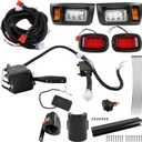 WFLNHB Golf Cart Light Kit Replacement for DS Club Car 1993-Up, Full Headlight Taillight Kit with Daytime Running Lamp Turn Signal Horn Brake Pad Hazard Blinker