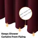 LaCyan 3 in 1 Waterproof Waffle Weave Shower Curtain and Clear Liner Set with 12 Stainless Steel Hooks Double Sided for Bathroom 72 Inches Heavy Duty Polyester Fabric Shower Curtains 72x72