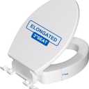 Hibbent Elongated Padded Toilet Seat, Premium Raised Toilet Seat