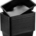 Sintuff 24 Pcs Plastic Paper Trays for Classroom, Stackable Letter Size Flat Organizer Bins for Teacher Desk, Turn in Classroom Trays File Storage Baskets for School Office Supplies (Black)