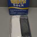 2 Pairs Wide Diabetic Socks for Men Women Plus Size,Lymphedema Socks,Socks for Swollen Feet & Ankles,Edema Socks,Loose Fit Socks,Non-Binding Socks,Bariatric Socks,Hospital Cast Socks -1 Pairs Black + 1 Pairs White