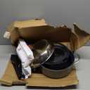 Pro DUXANO 12PC Nonstick Pots and Pans Set&Hybrid 3-Ply Stainless Steel Skillet, High Heat Sear&Fry, 2-Layer Ceramic Induction Cookware, 9H Scratch-Resistant&Anti-Warp,PFAS Free,All Cooktop/Dishwasher (Charcoal Gray)