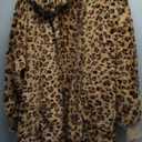 Zilcremo Women Hooded Cardigan Fuzzy Jacket Winter Open Front Fleece Coat Outwear with Pockets, L