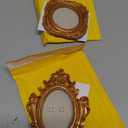 10 Pcs Vintage Mini Gold Frame Small Resin Baroque Picture Frames Antique with Paper Board and PVC Film Retro Photo Ornaments for Home Wedding Wall Display DIY Decoration (Carved Style)