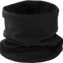 2 x SHEVERCH Winter Warm Neck Warmer Gaiter Face Mask Men Women | Face Cover Scarf, Ski, Cycling, Hiking, Cold Weather (Black)