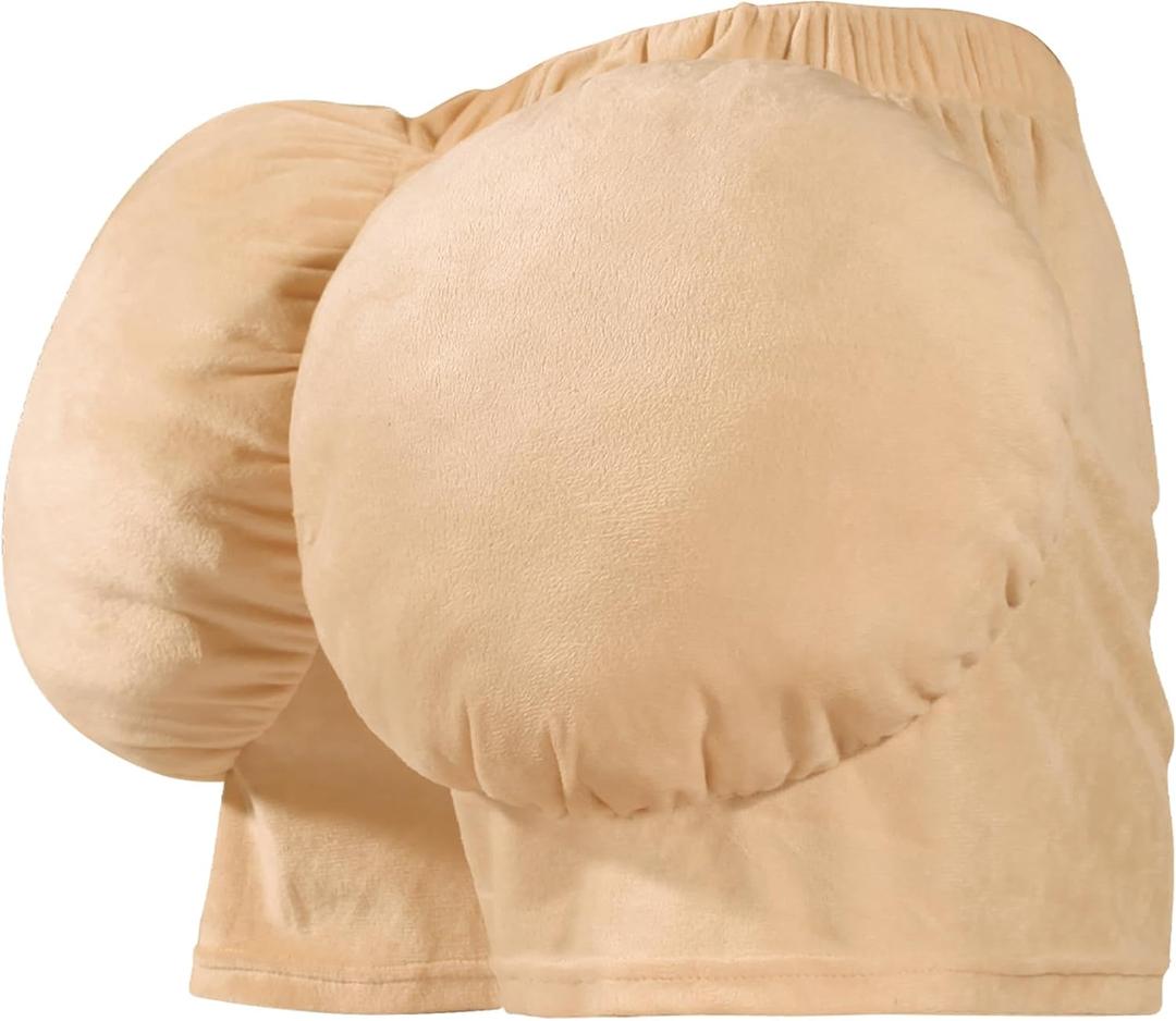 Fake Butt Halloween Costume, Adult Fat Suit with Big Booty Cheeks, Funny Old Lady Grandma Outfit for Cosplay, Christmas & Party Dress Up