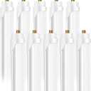 8 Foot Led Bulbs T8 T12 LED 8ft Tube Light F96T8 F96T12 LED Bulb 96" FA8 Single Pin LED Replacement, (100W Equivalent) 6500K CW Daylight Milky Cover, 10 Pack