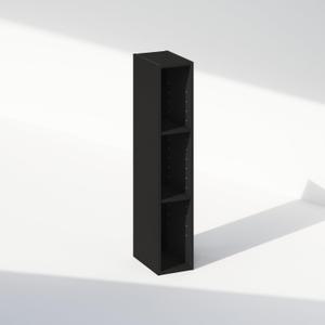 Furinno Reed 3-Tier Closet Organizers and Storage, Closet Organizer, Open Shelf Closet Storage, for Wardrobe, Bedroom, Living Room, 6-Inch Width, Blackwood