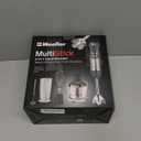 Mueller Multistick 5-in-1 Immersion Blender Handheld, 12 Speed Hand Mixer - Turbo Boost, Heaviest Duty Copper Motor, Titanium Blades Hand Blender, Milk Frother Wand, Whisk, Beaker, Chopper, Grey (Gray)