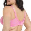 HSIA Minimizer Bras for Women Large Bust Full Coverage Lace Plus Size Bra - Mermaid Scales (Pink)