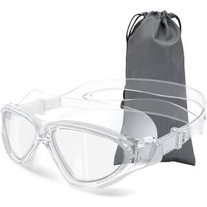 180Panoramic Swim Goggles Adult, Ultra-Comfort Liquid Silicone Anti-Fog/UV Pool & Outdoor Women Men Youth