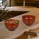 Hemoton Wooden Salad Bowl 5.1 Inch Small Wood Bowl for Food Serving Fruit Tray and Mixing Kitchen Tableware