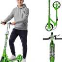 Scooters for Kids 8-12, Teens & Adults - Load 240 LBS, 8-Inch Wheels, Kick Scooter with Shock Absorption System, Hand Brake & Bell, 4 Adjustable Height Levels, Perfect for School, Commuting or Park