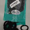 50PCS Black Hair Ties for Women, Cotton Seamless Hair Bands, Elastic Ponytail Holders, No Damage for Thick Hair, 2 Inch in Diameter, by Qarwayoc