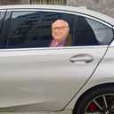 Danny DeVito Car Window Cling Funny Sticker Window Decal for Vehicles Automotive Stickers for Out Side (Left)